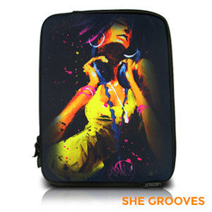 David Garibaldi - She Grooves, Zippered Neoprene 10 Netbook/Tablet Sleeve