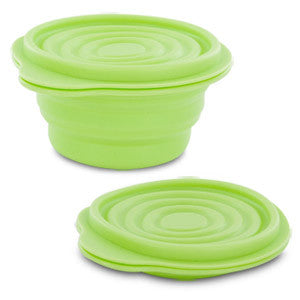 BPA-Free 1.5 Cup Collapsible Silicone Container with Lid, Lime