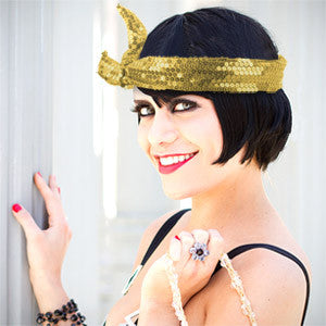 Calypso Studios Glitz Bendi Sequin Wire Headband, Gold