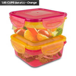 Cool Gear Snap and Seal Food Storage, 1933 (Orange/Red)