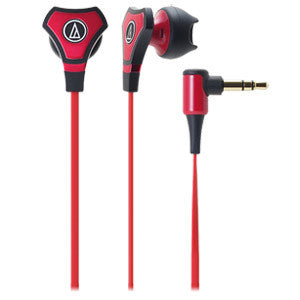 Audio Technica ATH-CHX5RD SonicFuel In-Ear Earbuds Headphones, Red