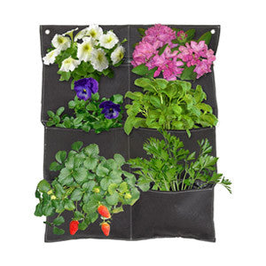 Coolaroo Vertical Garden 6 Pocket Balcony Planter - Brown