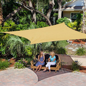 Coolaroo Ready to Hang Square Shade Sail, Southern Sunset (11'10 x 11'10)