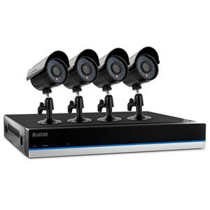Defender BlueLine 4CH x 4 Camera Ultra Hi-Res DIY Security System w/ 500GB HDD